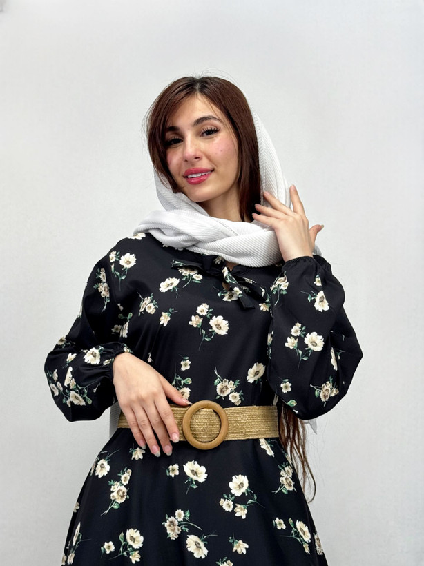 پیراهن زنانه جنس کرپ فلور
