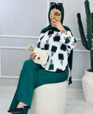 ست شومیز وشلوار بوگاتی با کیفیت نجمه کله غازی