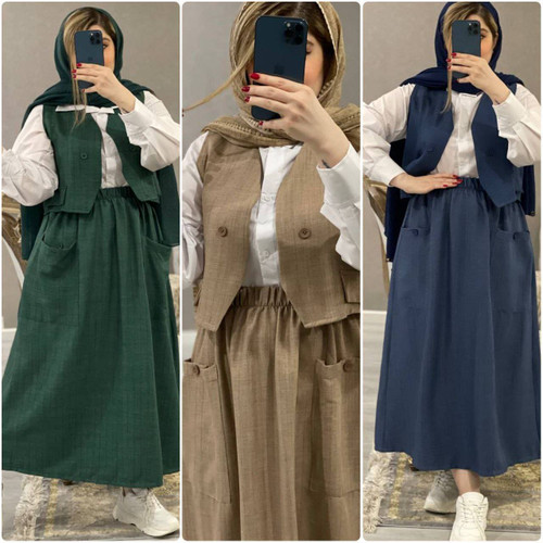 سه تکه جنس شانتون مدل ژینا