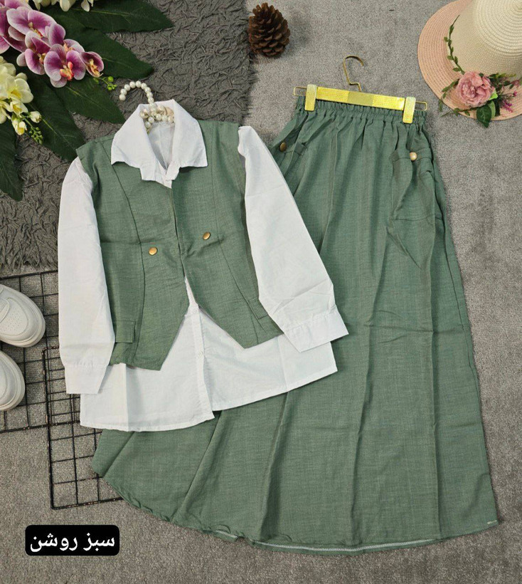 سه تکه جنس شانتون مدل ژینا