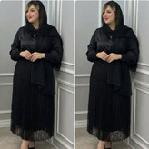 دامن طرح دار مشکی کیپوری