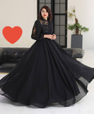 لباس مجلسی کرپ حریر خرج کار گل برجسته گلرخ