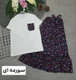 ست بلوز و دامن جنس پنبه دامن نخ
