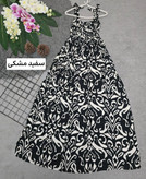 پیراهن اطلس نخ تمام کشی دوزی شده