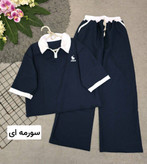 ست پولوشرت وشلوار سیندخت جنس مازراتی