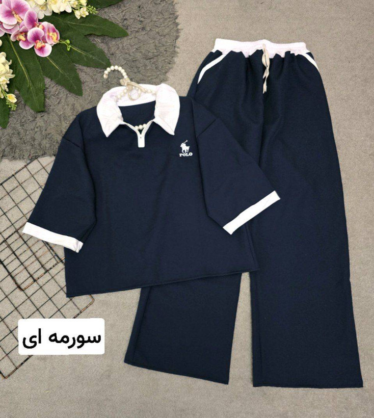 ست پولوشرت وشلوار سیندخت جنس مازراتی
