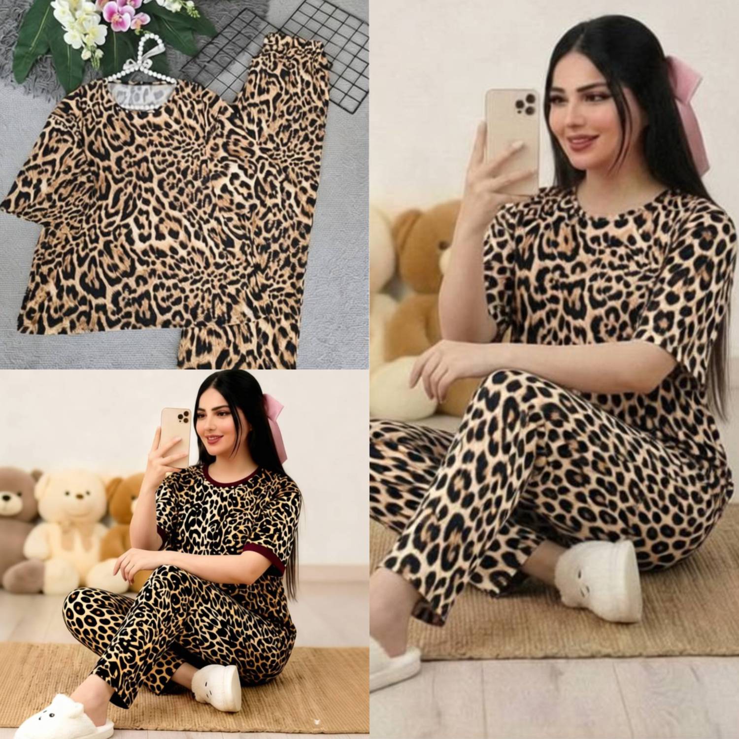 ست بلوز وشلوار پلنگی