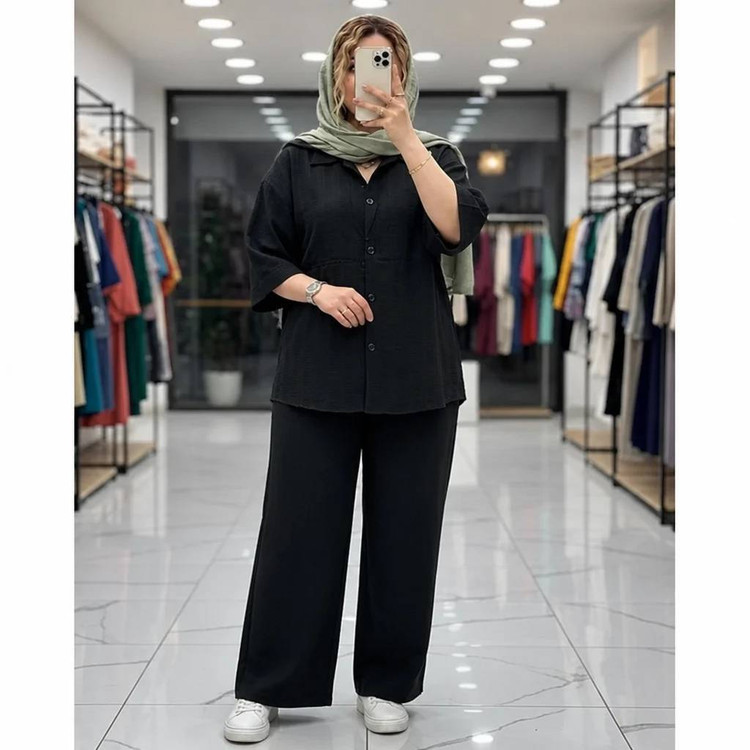 شومیز شلوار آنیسا جنس شانتون کتیبه