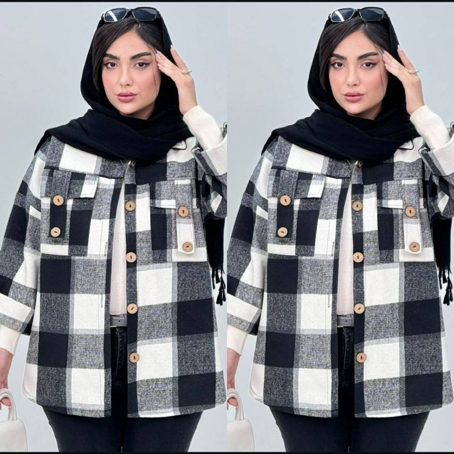 مدل یسرغ چهار خونه موهر کرم رنگ