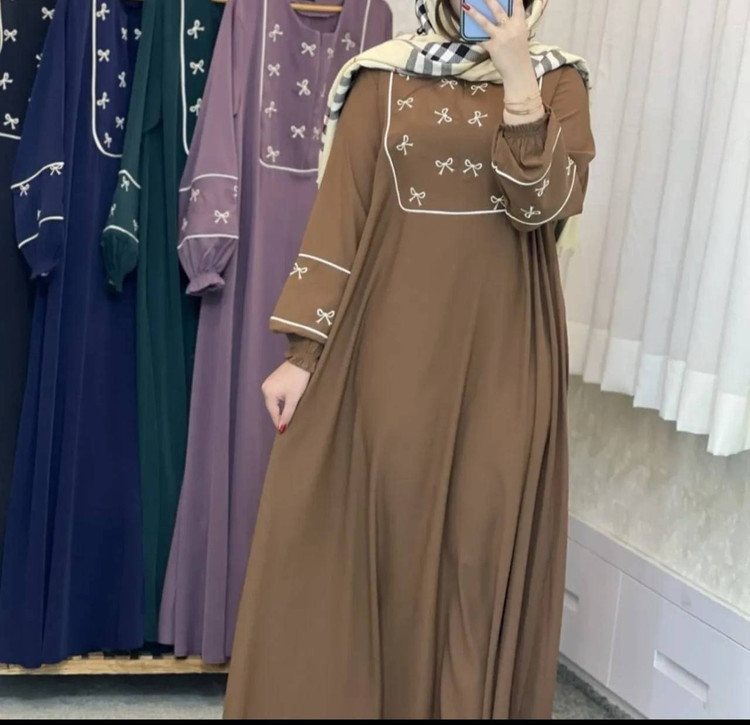 مانتو عبایی پاپیون جنس الیزه