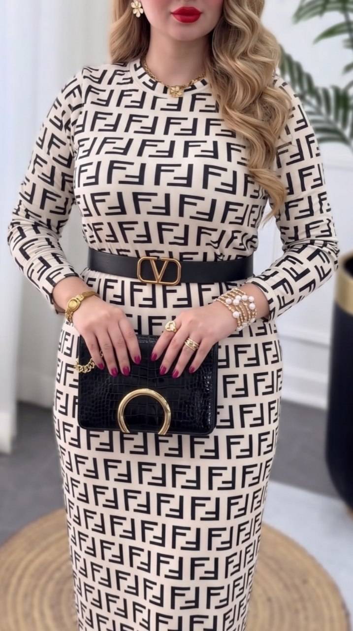 پیراهن مخمل فندوقی