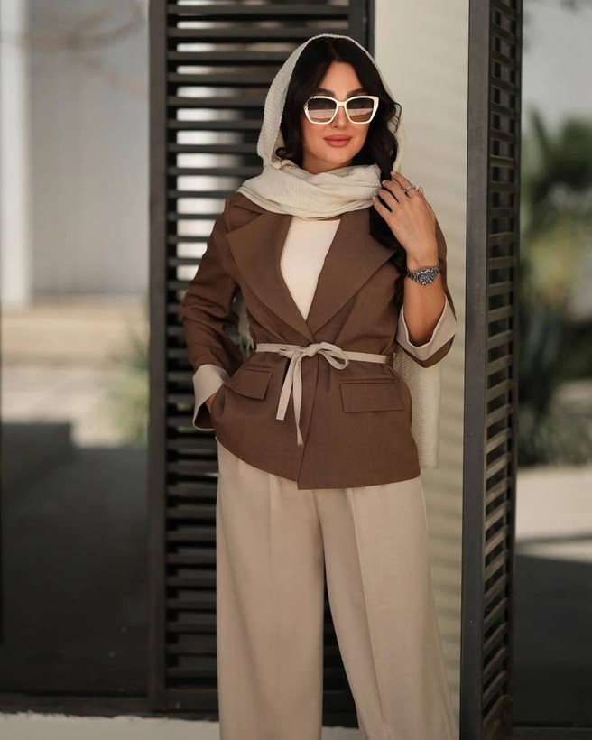 کت وشلوار تندیس جنس لنین نچرال