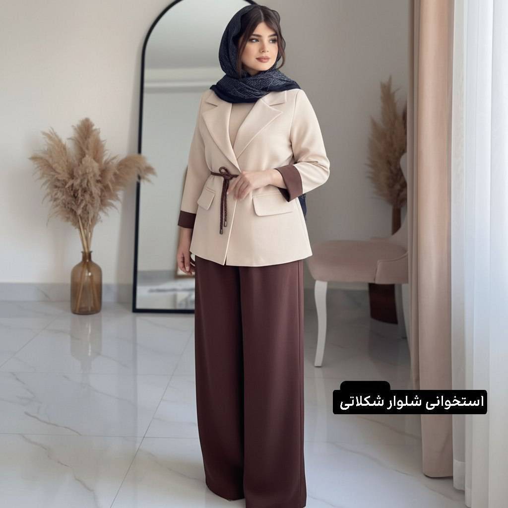 کت وشلوار تندیس جنس لنین نچرال