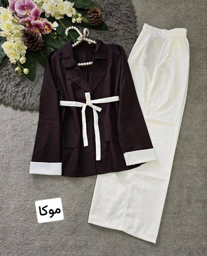 کت وشلوار تندیس جنس لنین نچرال