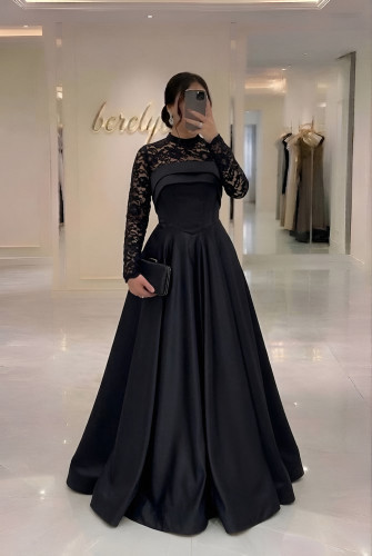 لباس مجلسی ایماه دانتل مخمل دامن ساتن